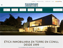 Tablet Screenshot of escorpioninmobiliaria.com